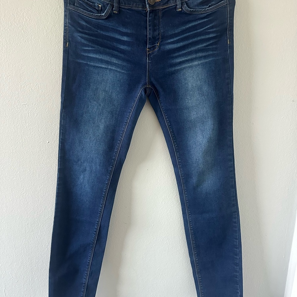 Wax Jean Blue Skinny Jeans with Stretch Denim